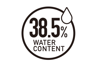 低含水率（38.5%）
