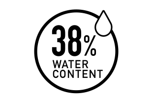 低含水率（38%）